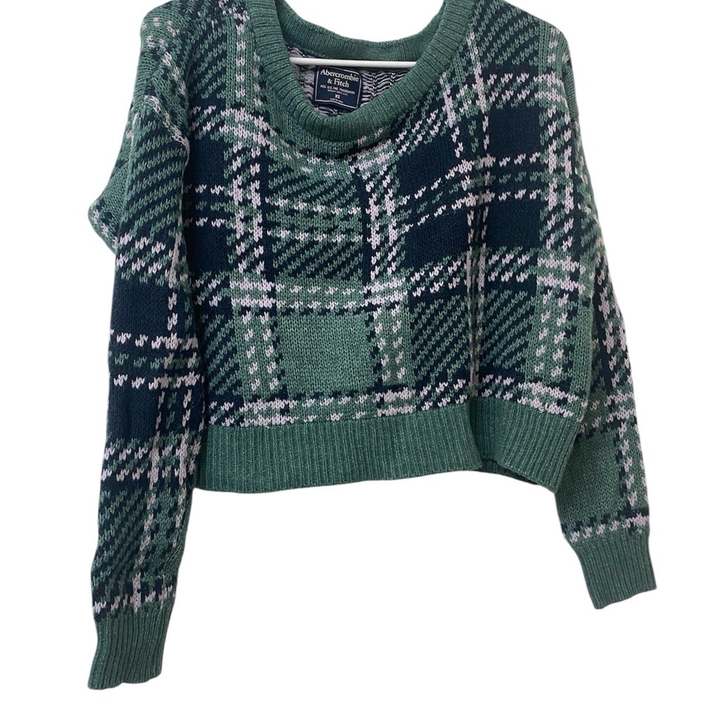 Abercrombie & Fitch Green Plaid Women's Sweater size XS
